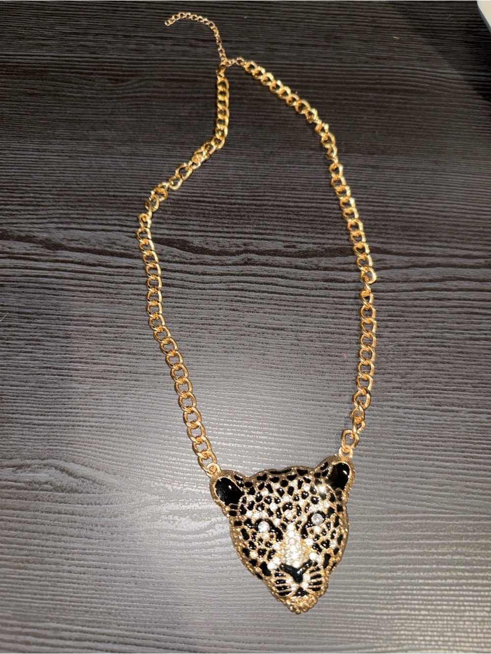 Gold Leopard Head Pendant Necklace - Women's Jewelry - Picture 7 of 7